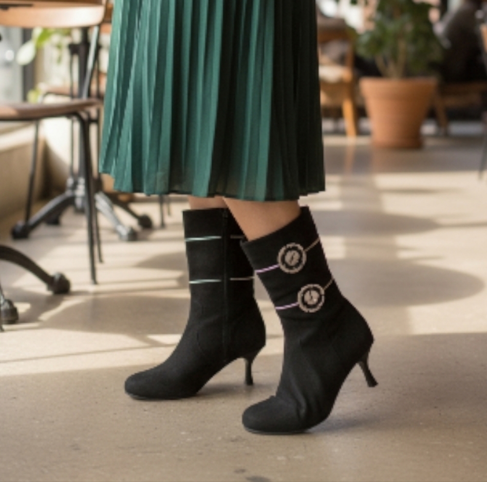 Davos Gomma Vintage Suede Boots – Made in Italy (Size 38)